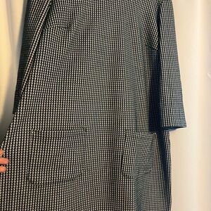Boden Teal Herringbone Shift Dress